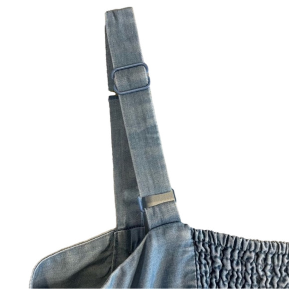 Jean Dress Button Up Denim Mini Size Medium - Picture 5 of 9